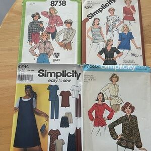Simplicity Easy-to-Sew Pattern Set - Red, Blue, White